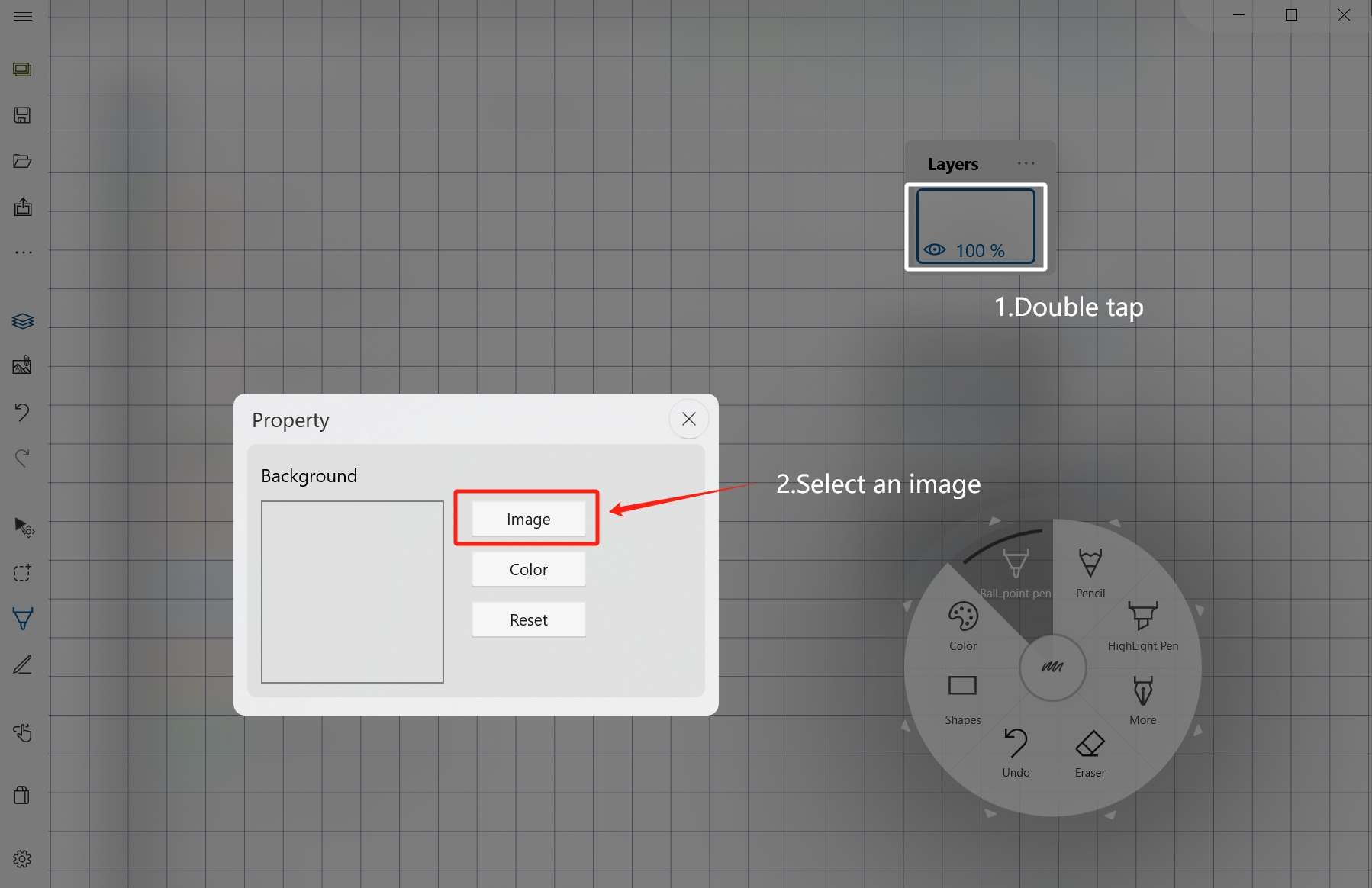 Set layer background