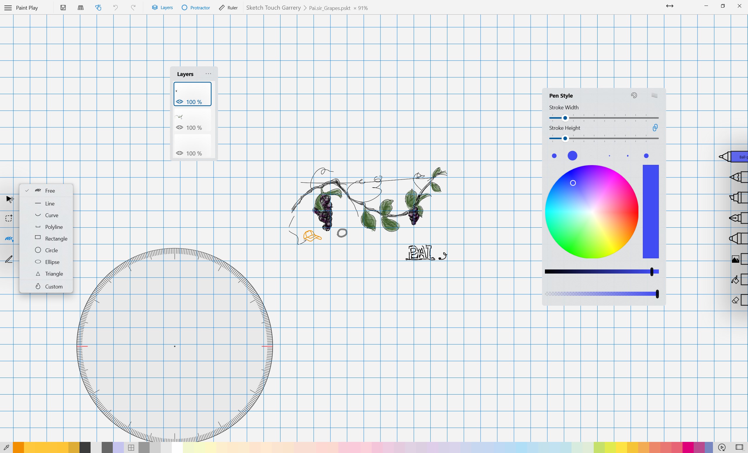 Paint Play Windows close-up drawing workspace