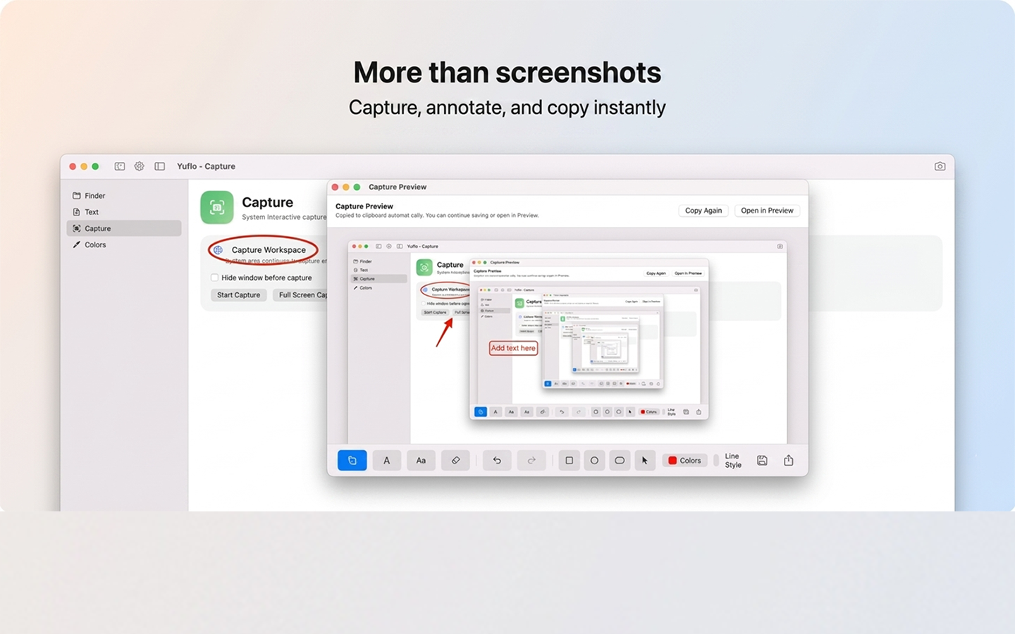 Yuflo screenshot and annotation tools